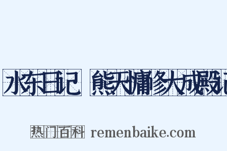 水东日记·熊天慵修大成殿记是什么意思的图片